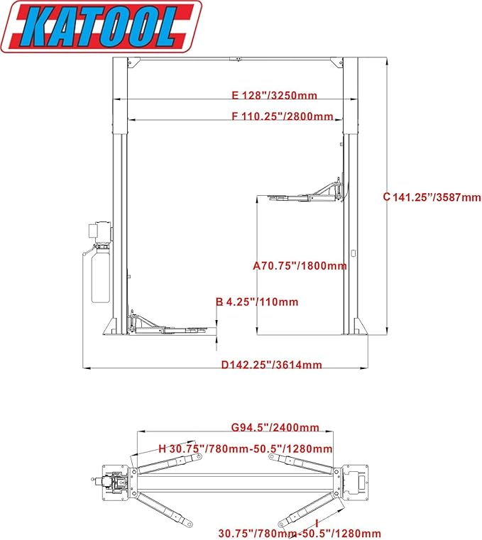 11000lbs 2 Post Lift Clearfloor Car Lift Auto Truck Hoist Lift Home Garage Shop - Image 8
