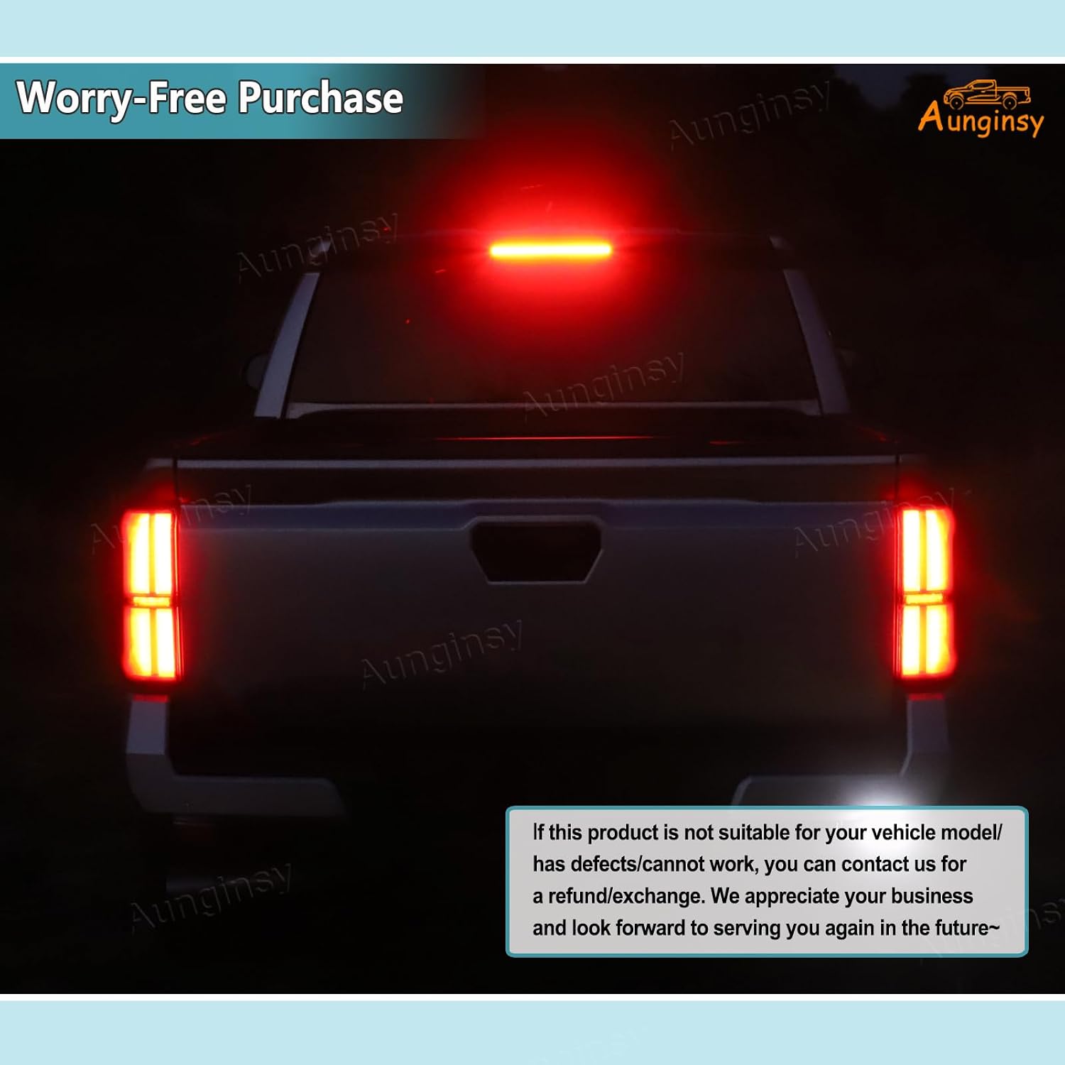 Aunginsy Tail Light Lamp Cover Compatible with Toyota Tacoma 2024-2026, Rear Taillight Lamp Cover Shell Shade Smoked Black Frame Bezels Trim Cover Rear Headlight Protection Cover Exterior Accessories