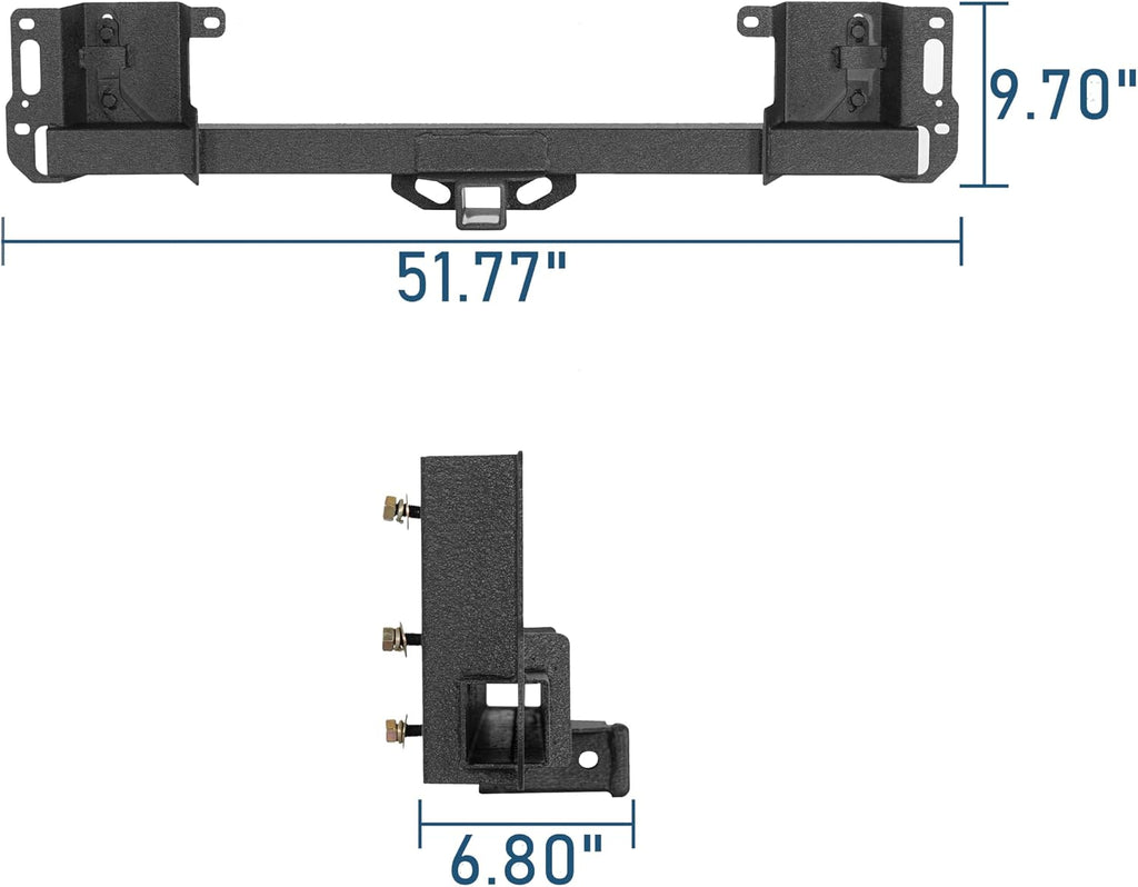 u-Box F150 Class 3 Trailer Hitch, 2-Inch Square Receiver Opening Trailer Tube Towing Tongue Compatible with 2015-2026 Ford F-150
