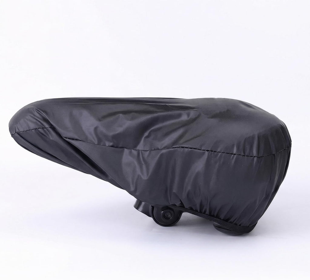 2 Pieces Black Universal Seat Cover with Elastic for Bike and Bicycle,Waterproof Seats Cushion Protection Multiple Rain Dustproof Cover Protector for Unisex Women Men, Outdoor Travel Accessories