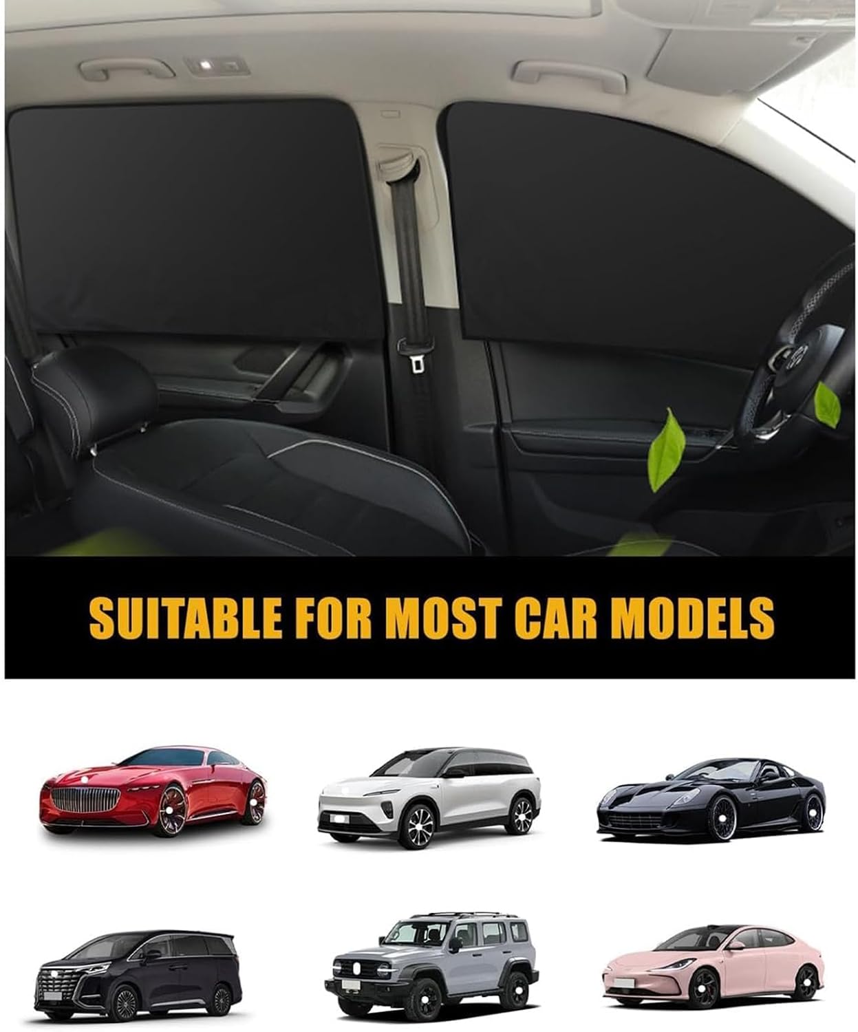 Car Side Window Sun Shade for Volvo XC70 2007-2016, Magnetic UV Protection Car Window Shades, Heat Blocking Privacy Sunshade for Car Windows