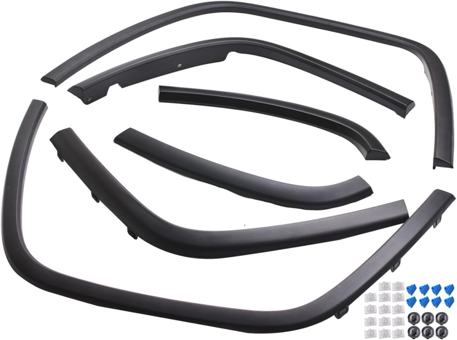 6Pcs Front Wheel Arch Fender Flares Compatible With Jeep Grand Cherokee 2011-2016, Fender Molding Trim Full Set, OE CH1290106 CH1291106 1MP38RXFAE 1MP39RXFAE
