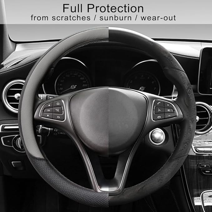COFIT Breathable Car Steering Wheel Cover 15 inch Auto Universal Leather Wrap - Image 5