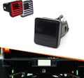 Adiil 2''Size 15-LED Brake Light Trailer Hitch Cover Fit Towing & Hauling，Smoked Lens Tow Hitch Driving & Brake Lamp (Type05)