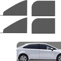 4 PCS Car Side Window Shades, Double Layer Breathable Mesh Car Window Shades, High Stretchability Full Coverage Curtains for Baby Family Travel, Universal for Most Sedan (Black #1)