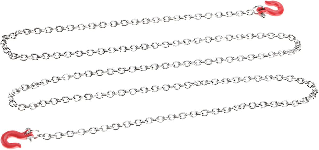 RC Tow Hook Chain, Metal Lightweight Durable, with U Shaped Pull and Buckle Components, for 1/10 Scale RC Crawler Car Hsp