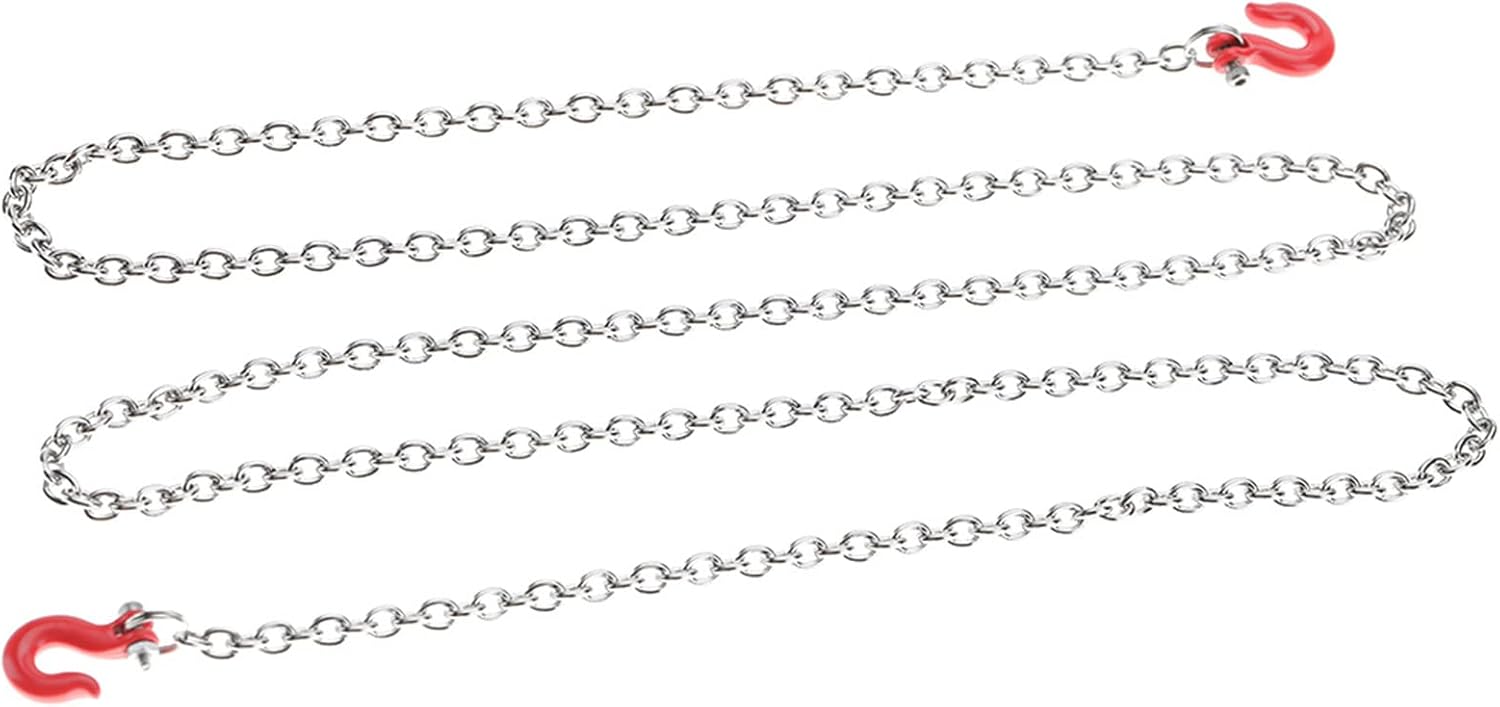 RC Tow Hook Chain, Metal Lightweight Durable, with U Shaped Pull and Buckle Components, for 1/10 Scale RC Crawler Car Hsp