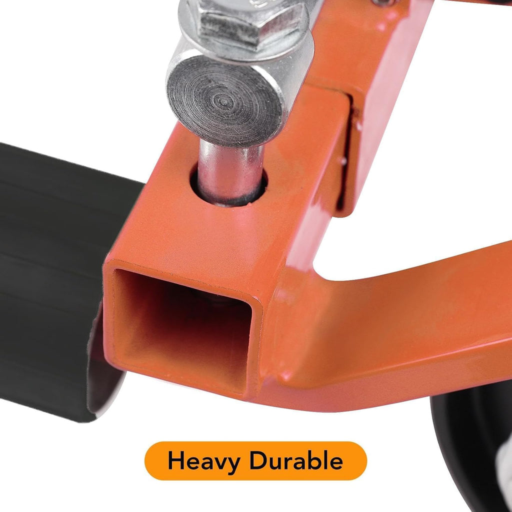 TrailBlaze Heavy Duty Hydraulic Car Wheel Dolly Set – 1500 lbs per Dolly, Vehicle Positioning Tire Jack for Auto Repair, Trucks, RVs, Trailers, Material Handling – 2-Piece Orange