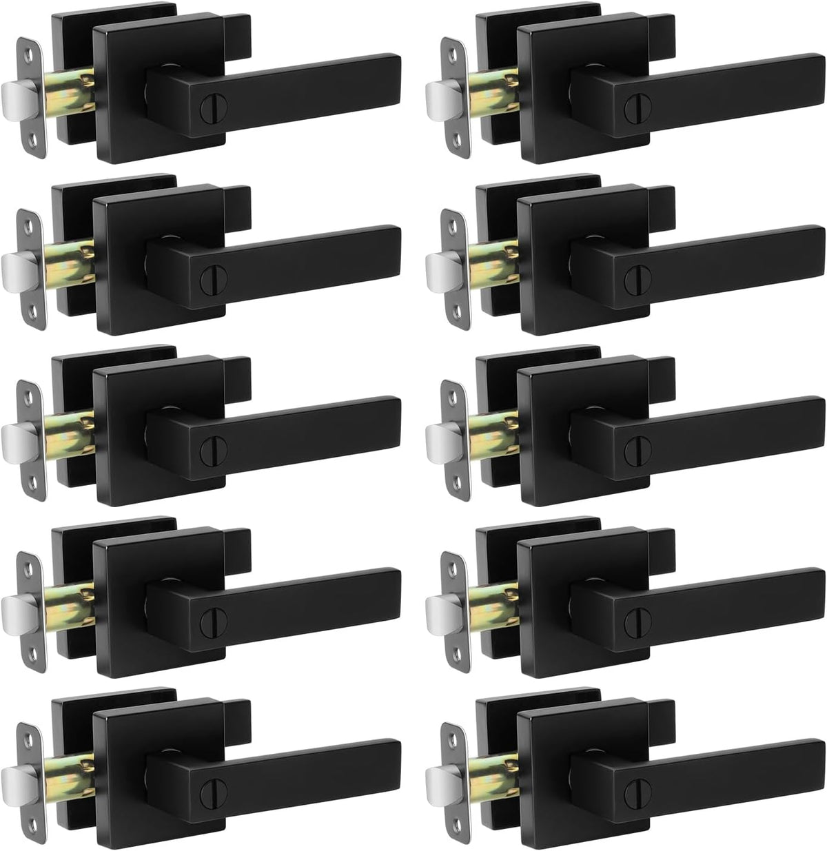 aikkil 10 pack black door handle interior knobs, main product view