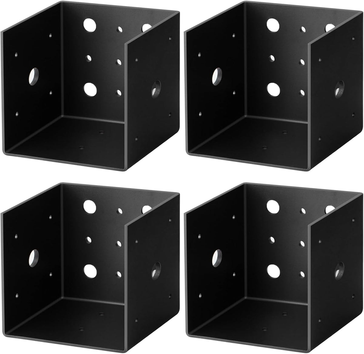gbgs 4 pack 4x4 pergola wall mount bracket,black, main product view