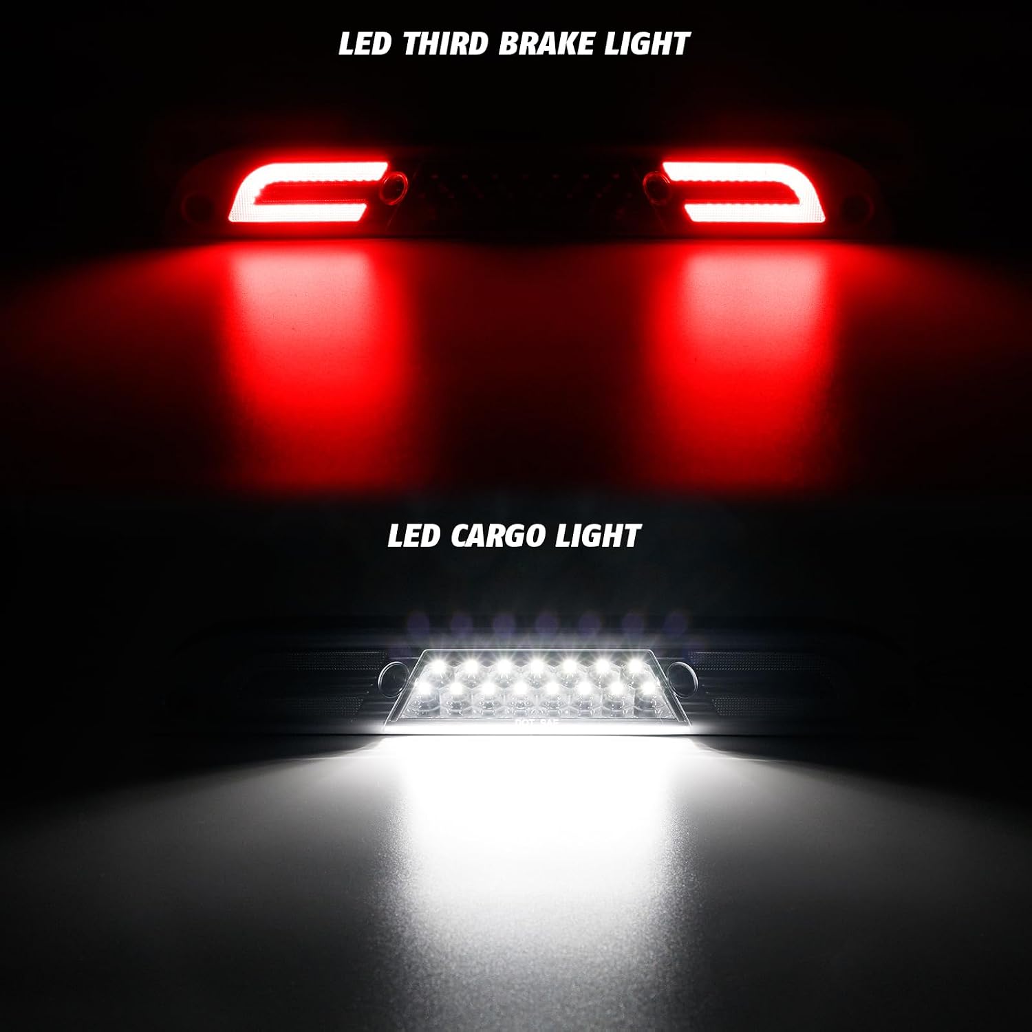 Upgrade High-Performance LED Third Brake Light for 2015-2024 F-150 2017-2024 F-250 F-350 F-450 Super Duty Ranger Maverick High Mount LED Stop Lamp with Clear Lens