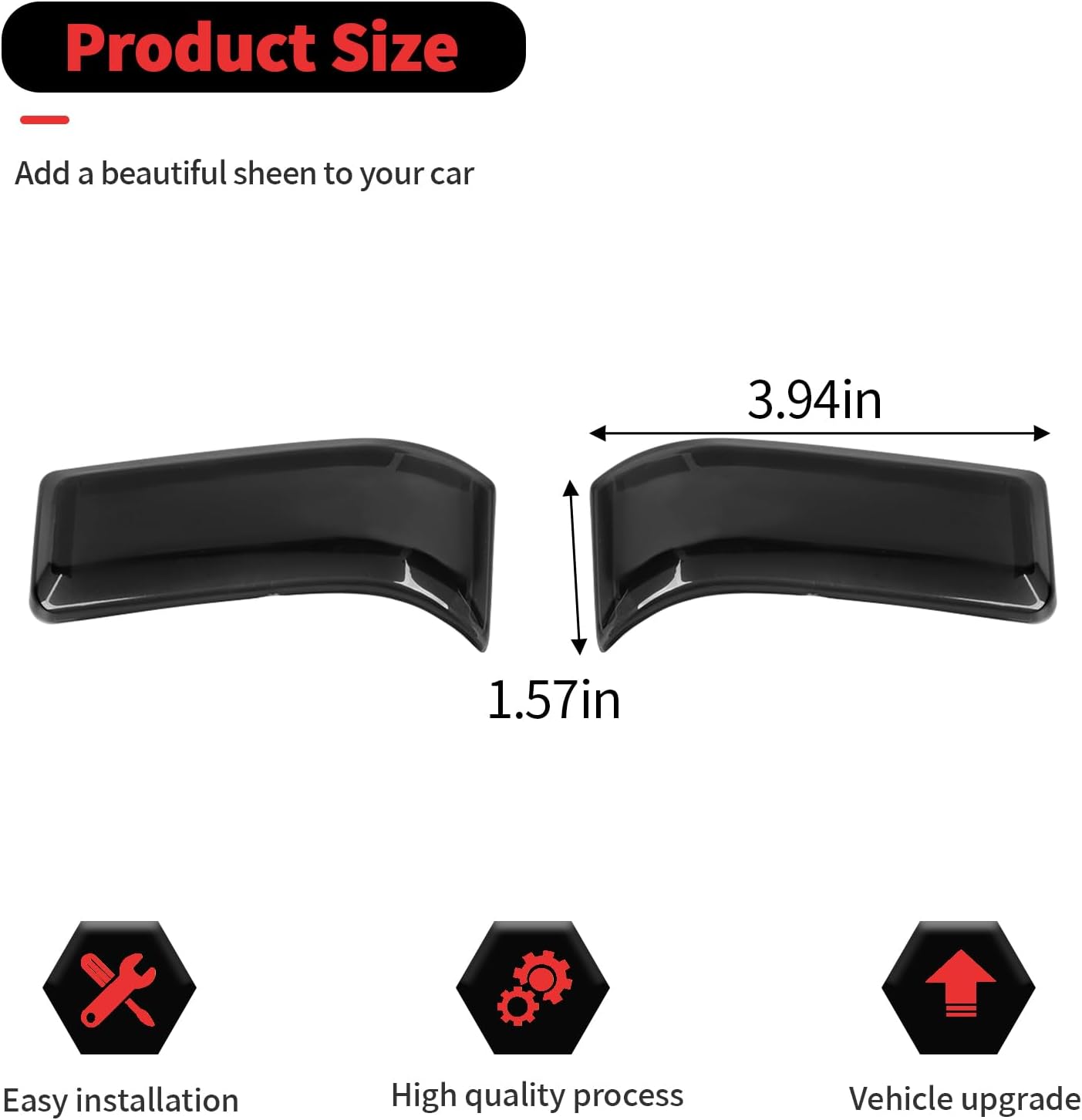 RT-TCZ Smoked Black Rearview Mirror Turn Signal Light Cover Trim Decoration Exterior Accessories for Ford F150 2021-2025