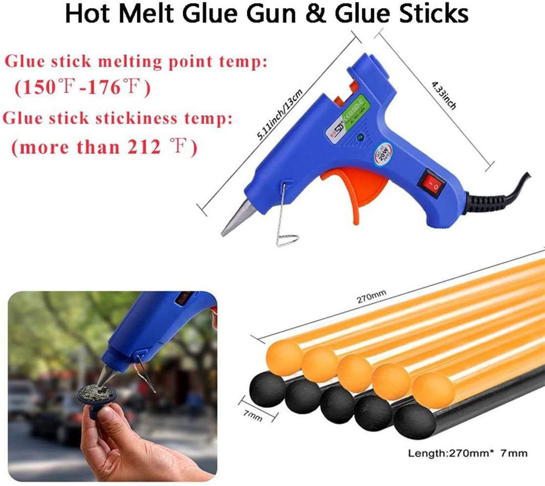 gliston 45pcs paintless dent repair tool dent puller, front angle view