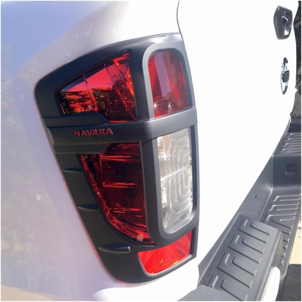 Matt Black Tail Lights Cover Fit Compatible For Nissan Navara NP300 2015 2016 2017 2018 2019 2020 2021 Pickup Auto Parts Rear Lampshade