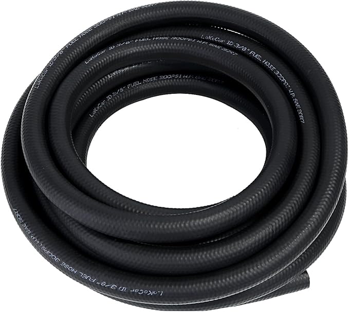 LokoCar Rubber Fuel Hose Line Push Lock 3/8" ID SAE 30R7 NBR 25ft 300PSI Black - Image 8