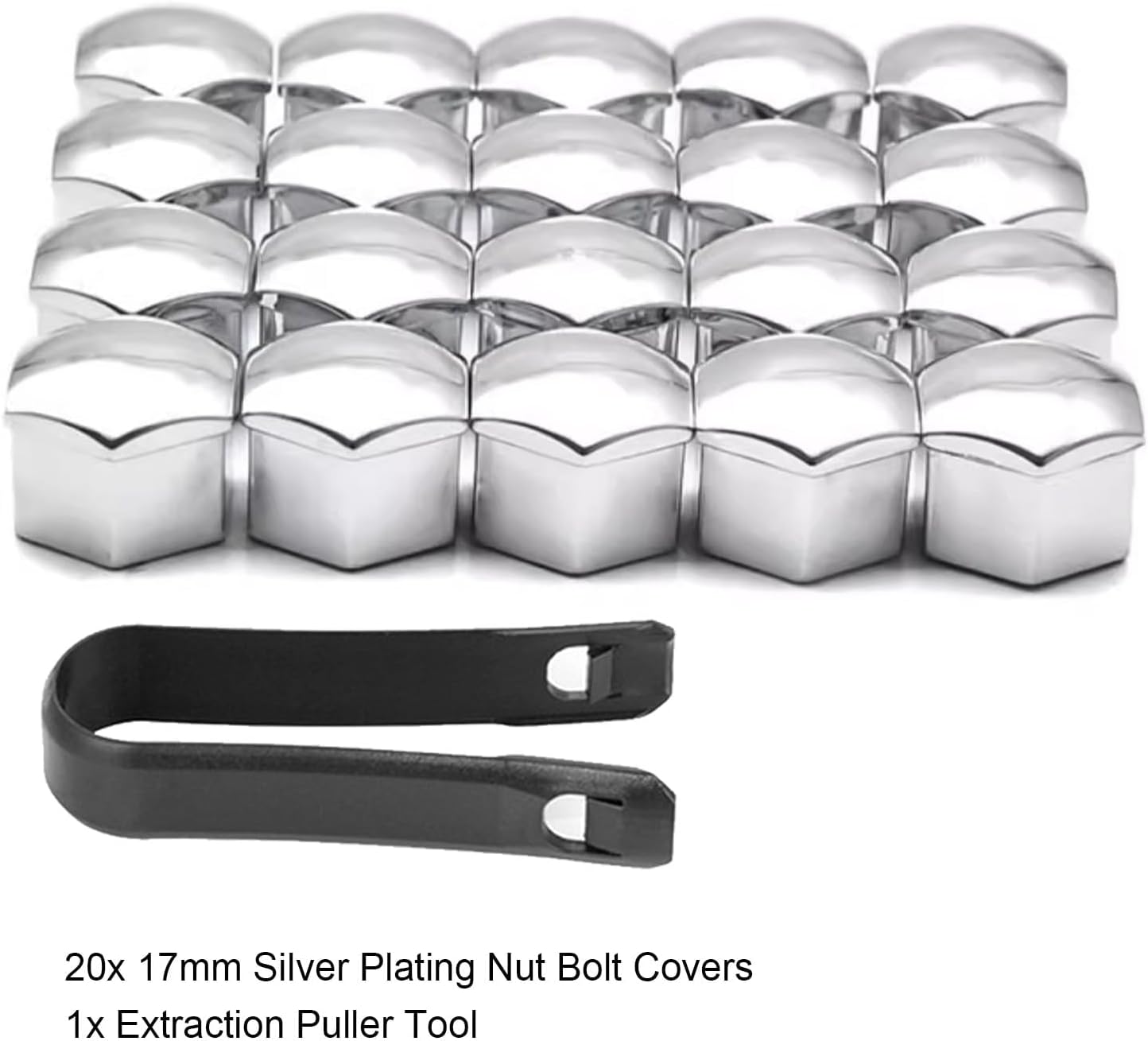 20 Pcs Lug Nut Covers for 2018-2022 2023 2024 Chevy Chevrolet Equinox, Protecting Decorating Wheel Bolts Protective Covers Rust-Resistant Car Accessories,Silver-19mm