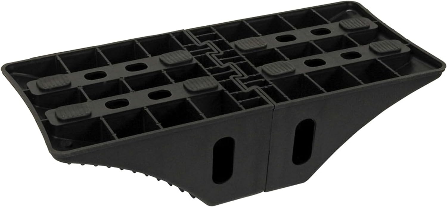Extreme Max 5800.5852 Heavy-Duty Interlocking Wheel Chock for Tandem Axle Trailers and RVs - 9.2" x 8.2" x 4.7", Pair