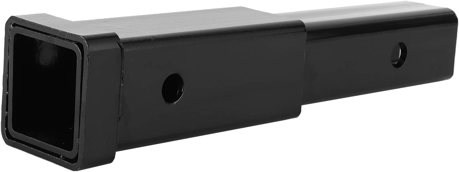 Generic 12in Towing Extender Steel Trailer Hitch for Class 3/4 2in Receiver - 500lbs Capacity, Perfect for Cargo Racks