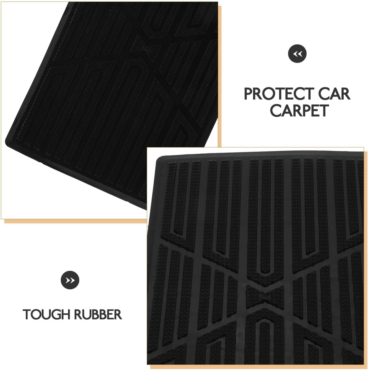 Healifty Universal Car Floor Mat Repair Patch, Rubber Heel Protector Pad for Driver Side Carpet, Anti-Slip Foot Pedal Plate Kit for Auto Truck Vehicle 9.05X5.90 Inch