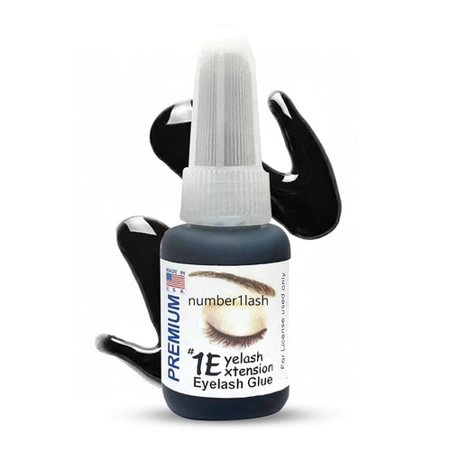 #1eyelash extension premium professional adhesive glue, black, 0.34, main product view