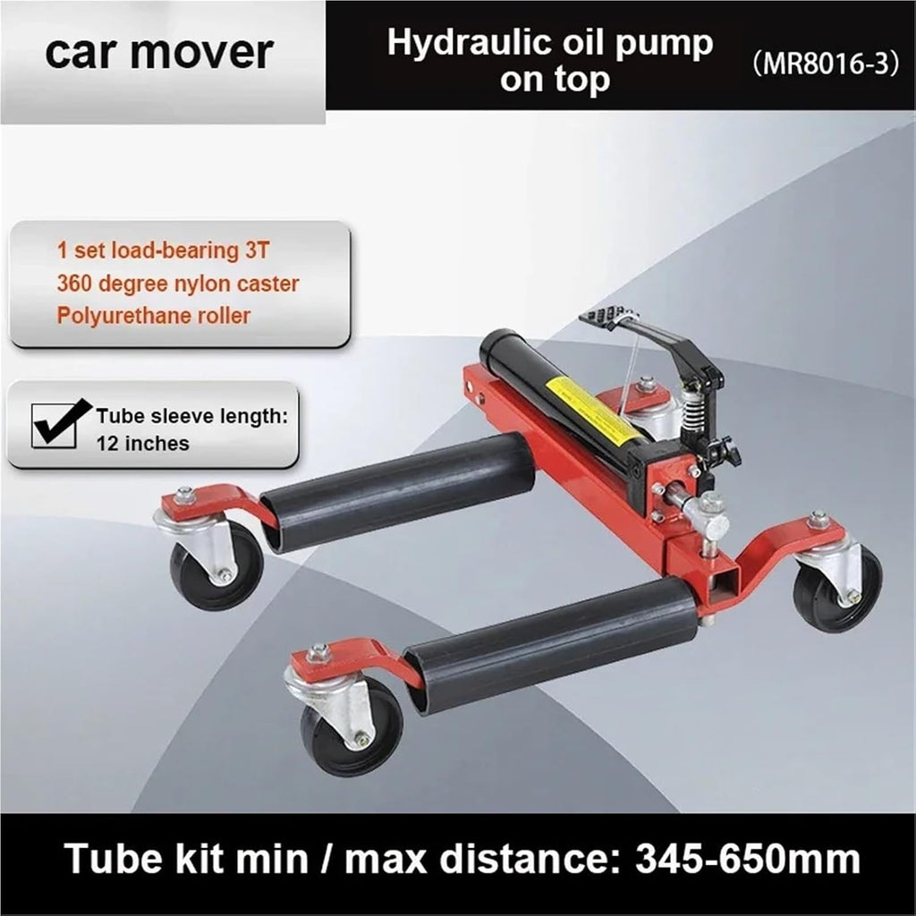 Car Moving Dolly 12 Inch Hydraulic Wheel Jack Movers Property Fire Fighting Trailer Moving Hydraulic Mechanical Lifter Trailer Mover,Mr8016-3