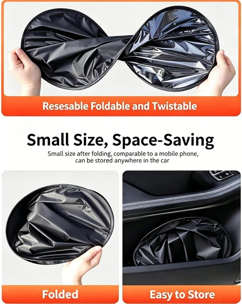 Universal Car Side Window Sun Shades, Car Side Window Sun Shade, UV Protection Heat Blocking, No Adhesive Static Cling, Glare Reduction Privacy Sun Visor (Front Window)