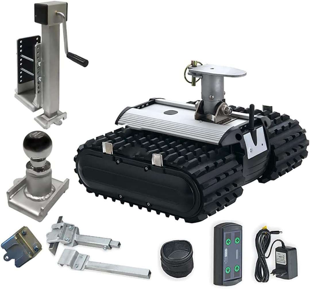 Electric Trailer Mover 450kg Load Capacity Trailer Dolly, Motorised Camper Trolley Kit with Remote Control, Camper RV Caravan Boat Trailer Jack for All Terrain (A)