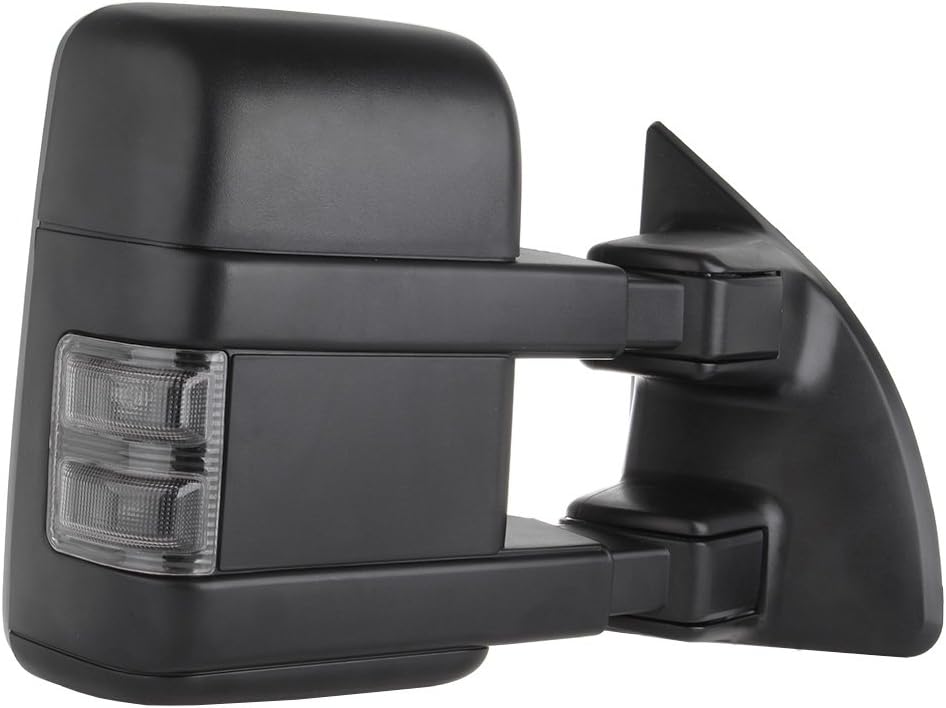 A Pair Towing Mirrors Fits 1999-2015 for Ford for F250/for F350/for F450/for F550 Super Duty, Manual Adjusted View Mirror with Turn Signal Indicator