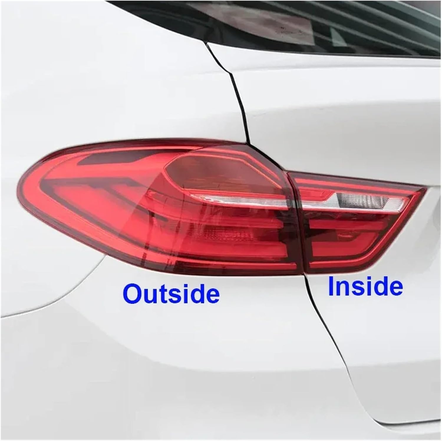 Compatible For BMW X4 F26 2014 2015 2016 2017 Car Accessories Outer Taillight Shell Rear Signal Parking Lights Cover Plexiglass(Outside Right)