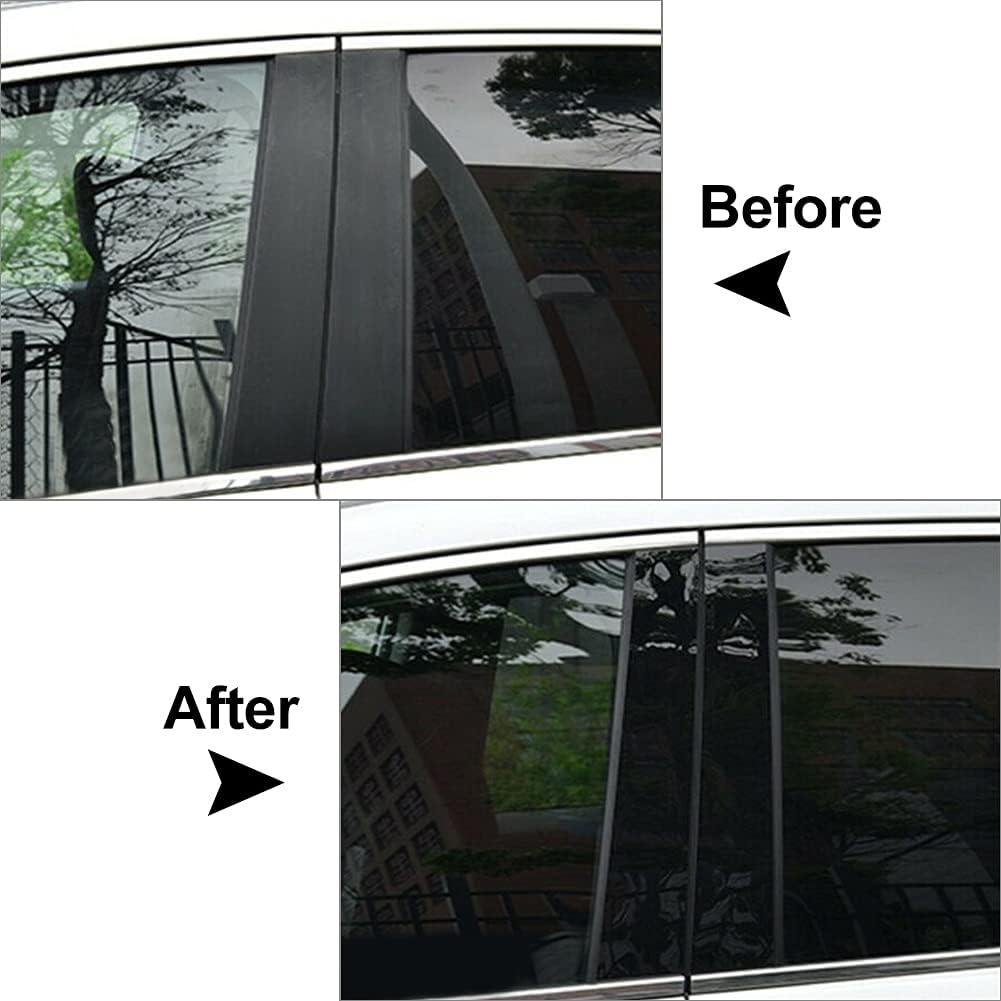 Three T Car Auto Side Door Window Pillar Posts Cover Trim for Chevrolet Malibu 2016 2017 2018 2019 2020 2021 2022 2023