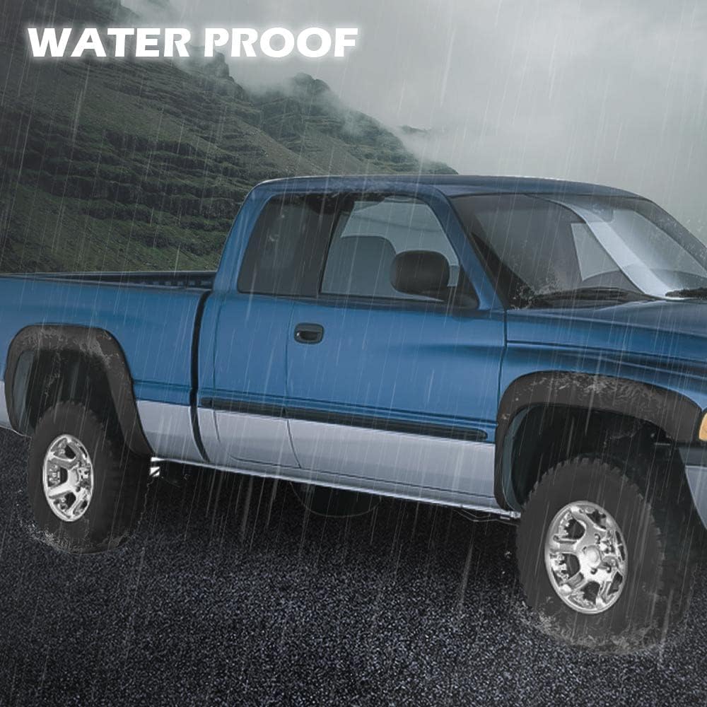 Factory Style Textured Fender Flares 4PCS Compatible with 1994-2001 Dodge Ram 1500 2500 3500, Fits 6.5ft & 8ft Fleetside Beds Only