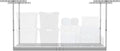monsterrax 3x6 overhead garage storage rack, white, 12"-21", main product view