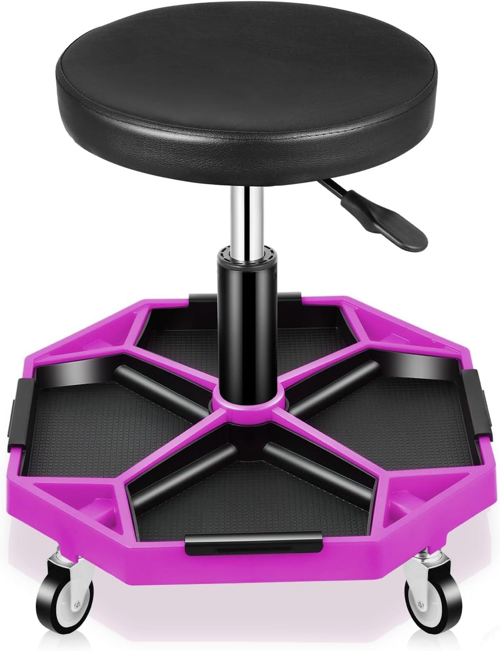 Auto Dynasty Mechanic Stool, Adjustable Rolling Pneumatic Creeper Garage Shop