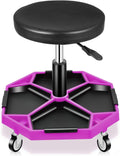 Auto Dynasty Mechanic Stool, Adjustable Rolling Pneumatic Creeper Garage Shop