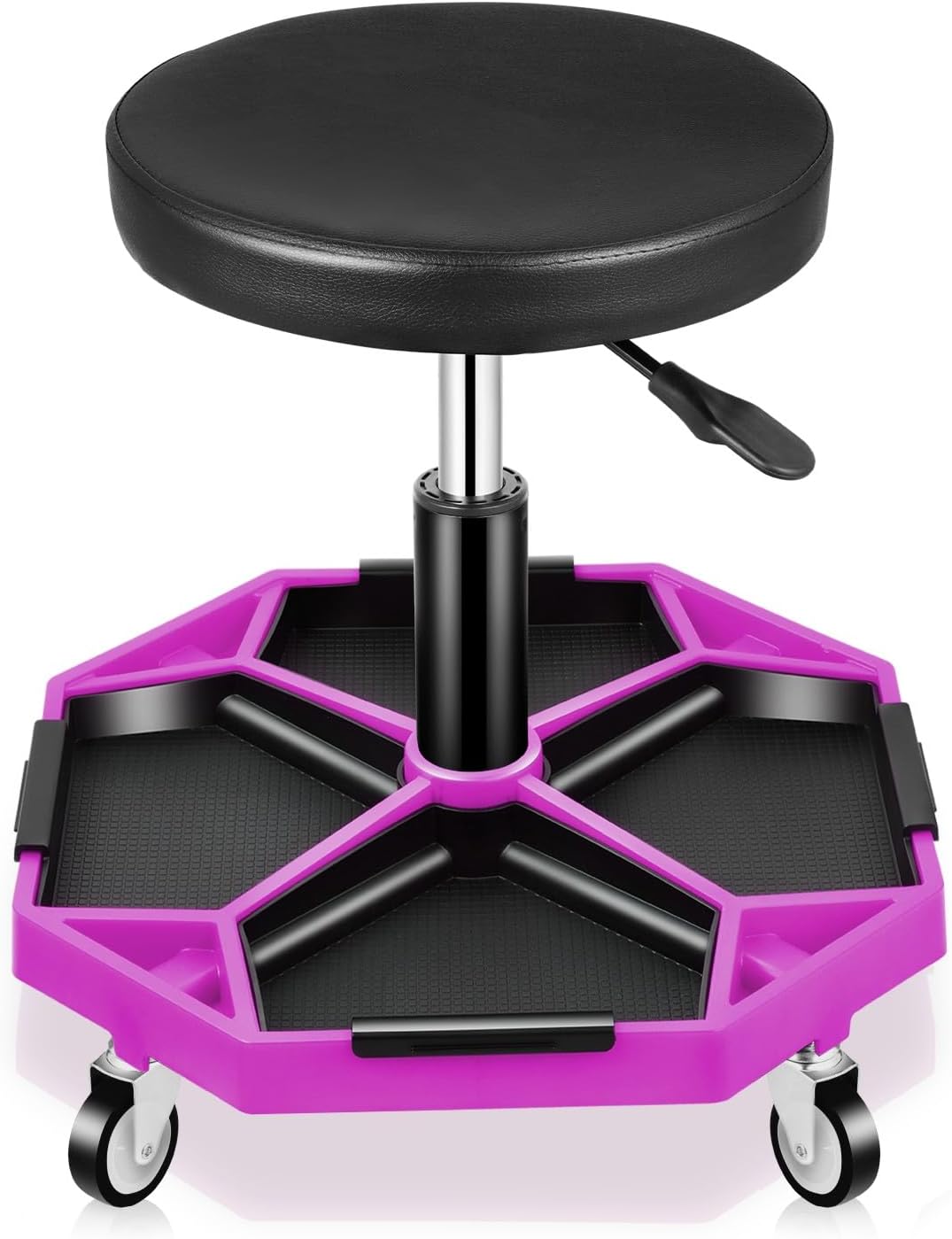 Auto Dynasty Mechanic Stool, Adjustable Rolling Pneumatic Creeper Garage Shop