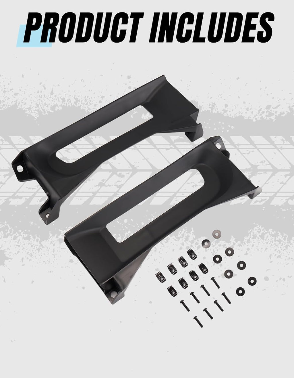 Front Driver Passenge Tow Hooks Bezel Bracket Set for 2013-2018 Dodge Ram 1500,Front Left Plus Right Side Tow Hook Bezel Set with OEM Part 68196982AA for Dodge Ram Accessories,2PCS