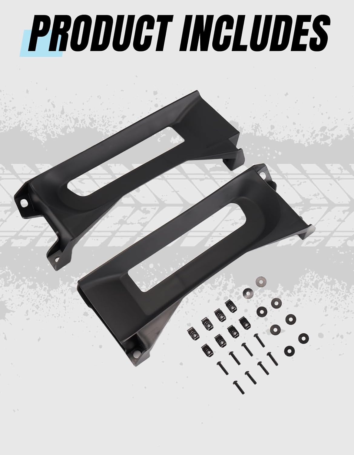 Front Driver Passenge Tow Hooks Bezel Bracket Set for 2013-2018 Dodge Ram 1500,Front Left Plus Right Side Tow Hook Bezel Set with OEM Part 68196982AA for Dodge Ram Accessories,2PCS