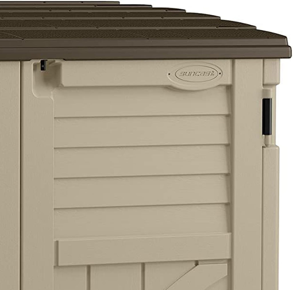 suncast horizontal shed, compact outdoor storage system, 34, package contents