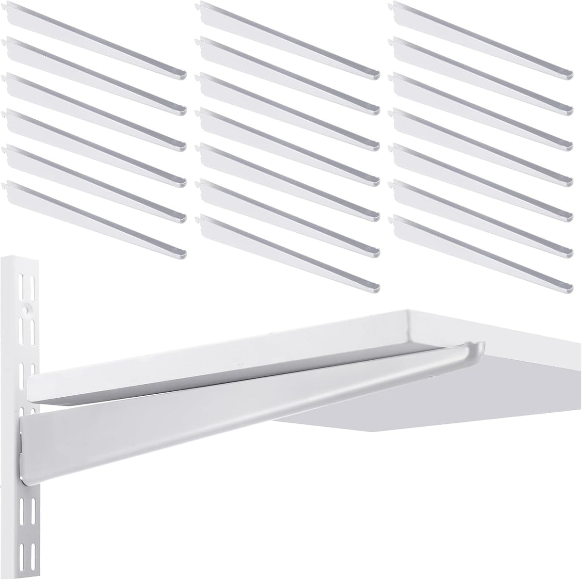 croblissful 20 pcs adjustable shelf brackets for double, main product view