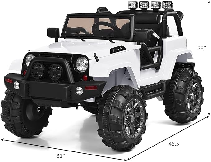 Costzon Ride On Car, 12V Battery Powered Electric Ride On Truck w/Parental - Image 7
