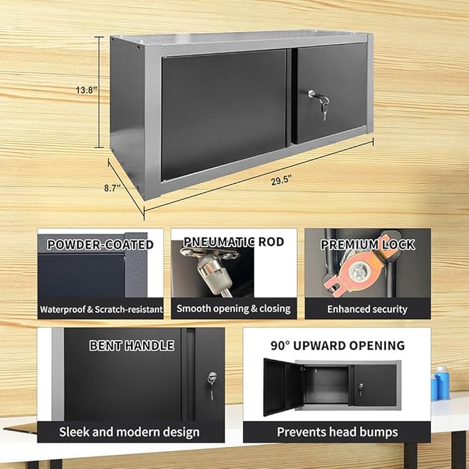JZD Metal Garage Cabinet Set, Heavy Duty Tools Organization System, Included - Image 4