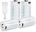 Rechargeable Lithium C Battery 4 Pack, Batteries c Size，Long Lasting1.5V C by Unknown