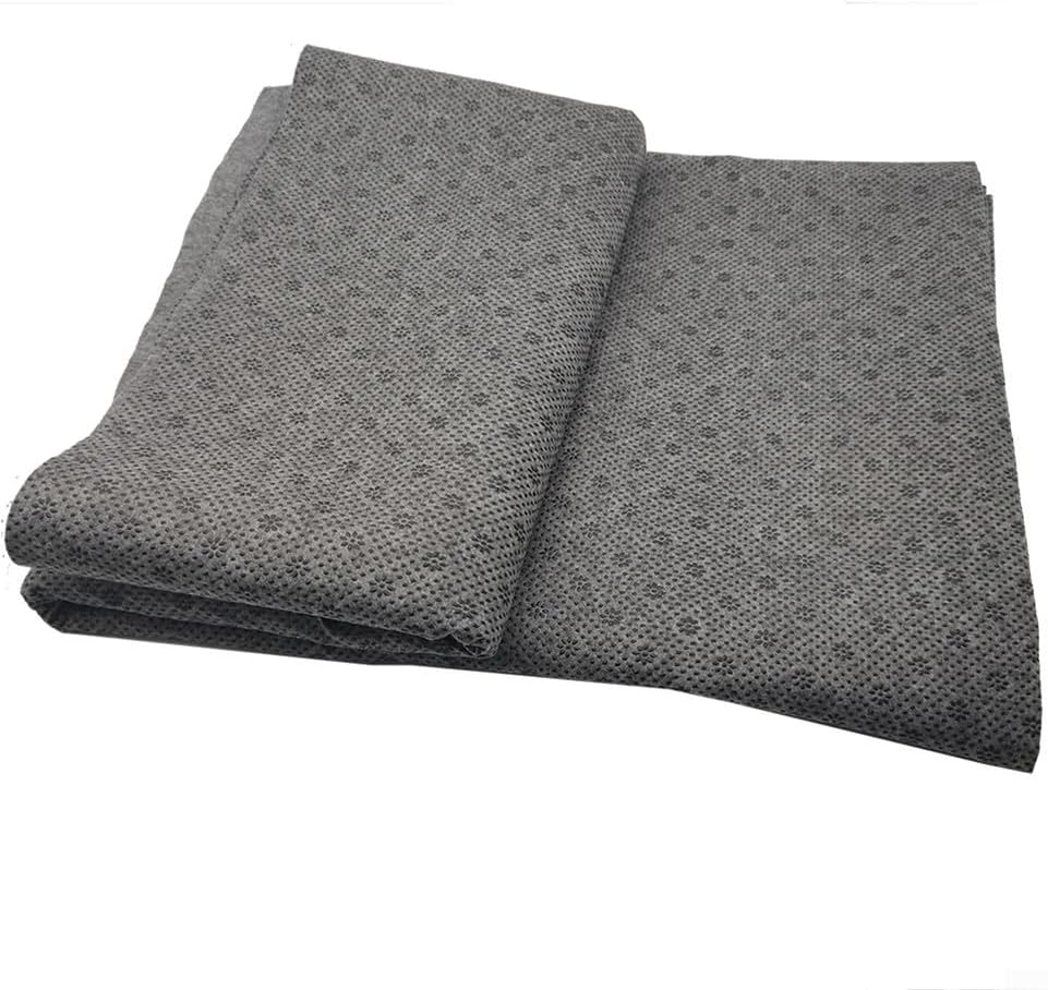 Plum Blossom Non Slip Fabric, Vinyl Rubber Felt for DIY Carpet Floor Mats and Car Seat Cushions, Grey & Black Anti-Slip Material Roll