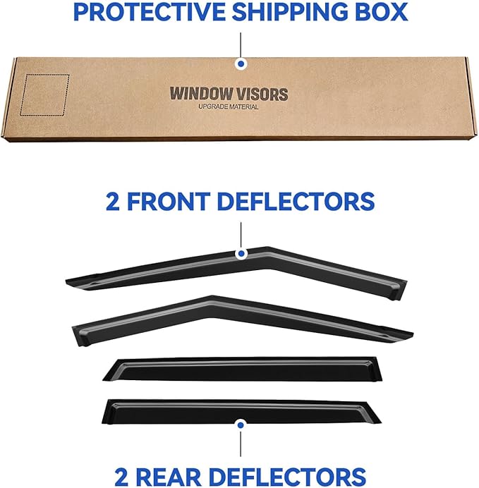 Window Visors Rain Guards for 2021 2022 2023 2024 2025 Kia Seltos, Out-Channel - Image 5