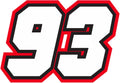 MC MOTOPARTS Custom Racing Number Decals (Set of 3) – Premium 3-Layer Outline Style – Personalized Number – Waterproof Vinyl for Motocross, ATV & Dirt Bike Plates (3–10 Inch)