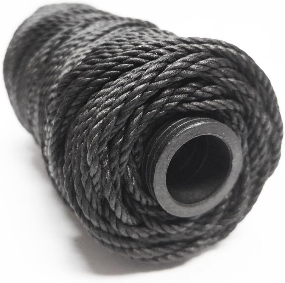 Just For Nets Twisted Tarred Nylon Bank Twine, Black, 1lb Spool - Heavy Duty String for Net Repair, Camping, Trot Line Fishing, Bushcraft Cordage (#36-1lb Spool)
