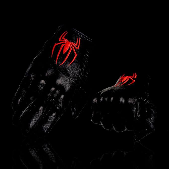 Goatskin Leather Motorcycle Motorbike Powersports Racing Gloves Reflective - Image 4