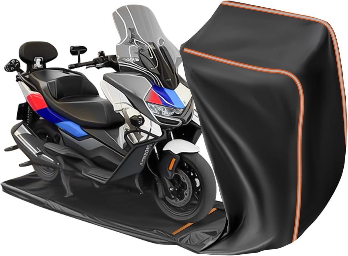 full enclosed motorcycle cover waterproof outdoor fit length, main product view