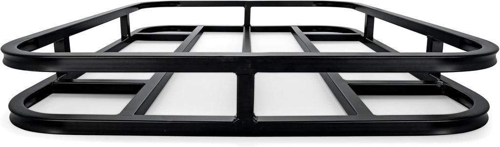 Eaz-Lift RV Bumper Mounted Cargo Carrier, Steel Hitch Rack for Coolers, Camping Equipment, & Gear, Fits 4" & 4.5" Bumpers, Black