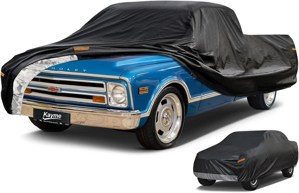 Kayme 7 Layers Truck Cover Waterproof All Weather, Universal Fit Chevy C10 S10